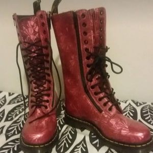 New Pink Holographic Doc Martens